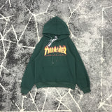 Thrasher T Shirt Loose Printed Elegant Flame Burning Sweater Fleece-Lined Couple Style