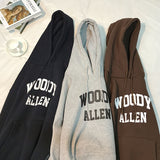 Slogan Graphic Hoodie Letter Baggy Coat