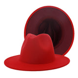 Walter White Fedora Woolen Hat Double-Sided Felt Hat Autumn Winter Retro Fedora Hat
