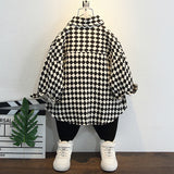 Toddler Boys Sweater Boys' Plaid Shirt Baby Autumn Clothing