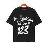 Rrr123 T-Shirt Summer Loose Greedy Snake Graffiti Puff Print T-shirt