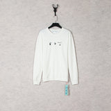 Off White Long Sleeve Round Neck Sweater Autumn And Winter High-Quality Off Gray Melting Arrow Pattern Crew Neck Pullover Sweatshirt