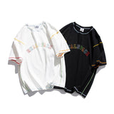 Men T Shirt Summer Casual Tops Men's Short-Sleeved T-shirt Men's and Women's Neutral Fashion Brand Embroidered Short Sleeve Summer