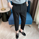 Men Trousers Embroidered Slacks