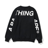 Shark Print Sweatshirts Printed Letter Fleece-Lined Crew Neck Sweater Men's and Women's Jacket