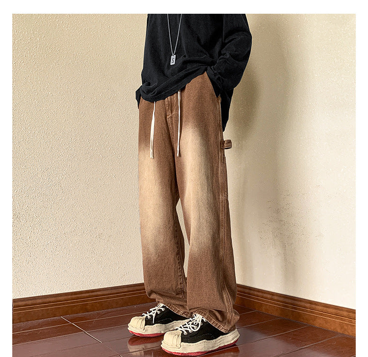 Men Cargo Pants American Jeans Men Autumn Loose Straight Pants