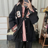 Corduroy Patch Jacket Multi-Color Coat Spring and Autumn Retro Loose Jacket