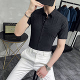 Men Short Sleeve T-Shirt Stretch Shirt Men's Short Sleeve