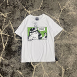 Thrasher T Shirt Summer Flame Loose Painting Printed T-shirt Man