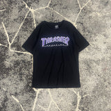 Thrasher T Shirt Flame Print T-shirt round Neck Loose Couple Style