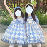 Gothic Lolita Harajuku Style Clothing Alice Lolita Japanese Sailor Collar Op Short Sleeve Dress