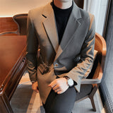 Double Brewed Seersucker Suit Autumn and Winter Suit Jacket Men's Casual