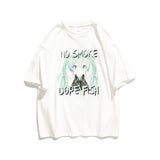 Men's T-shirt Men's Cartoon Young Girl Anime Print Short-Sleeved T-shirt Loose Casual Half-Sleeved Bottoming Shirt T