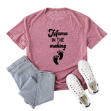 Boy Mama T Shirt Mama in the Making Letter Print T-shirt