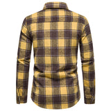 Mens Flannel Jacket Men's Thickened Warm Woolen Flannel Casual Shirt
