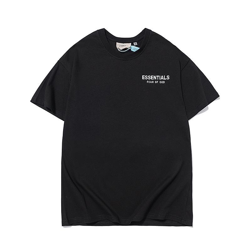 Fog T Shirt Summer Double Line Printed Short Sleeve Tshirt Male and Female Large Size Generation Hair Fear Of God