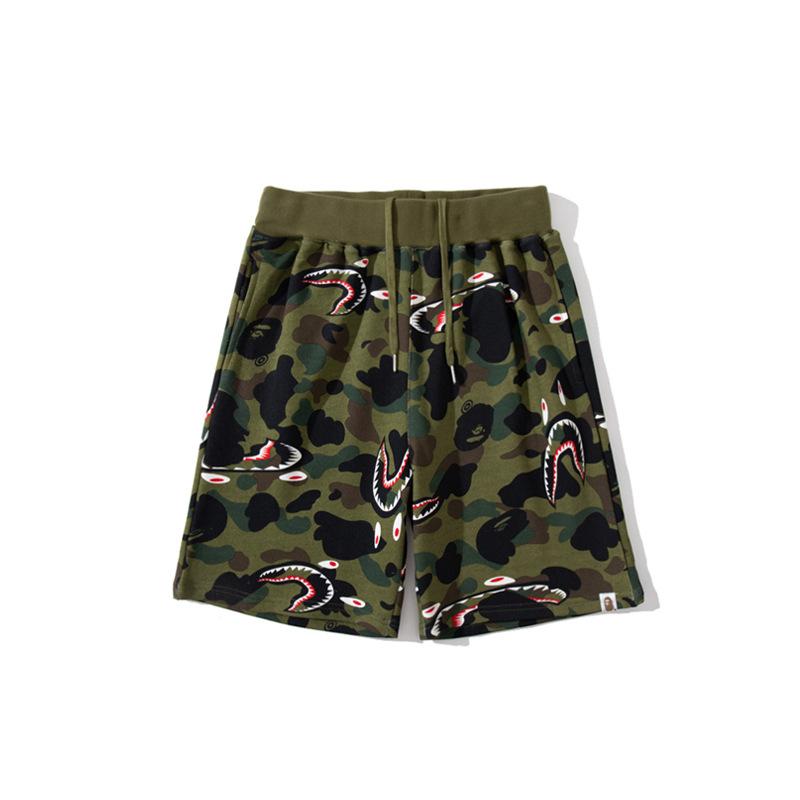 Shark Print Shorts Baby Boy and Girl Summer Deformation Shark Head Camouflage Stitching Camouflage Shorts Casual Fifth Pants