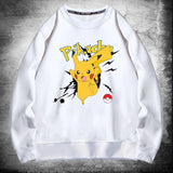Men and Women Pokemon Pikachu Hoodie Crew Neck Pullover Sweatshirt