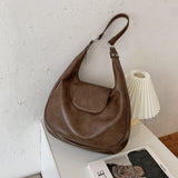 The Teacher Tote Women's Bag Simple Textured Vintage Tote Bag Large Capacity Shoulder Bag