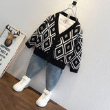 Toddler Boys Sweater Boys' Cardigan Knitted Sweater Spring