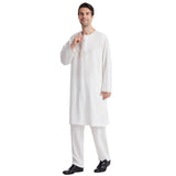Mens Thobes Embroidered Robe Set