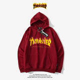 Thrasher Hoodie Autumn and Winter Leisure Men's and Women's Hoodie