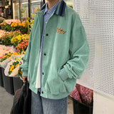 Corduroy Patch Jacket Corduroy Jacket Men's Spring and Autumn Loose Casual