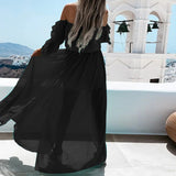 Women Bohemian Dress Spring Summer Fashion Casual Split Dress for Women