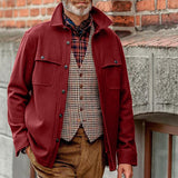 John Dutton Jacket Solid Color Jacket Men's Slim-Fit Single-Breasted Jacket
