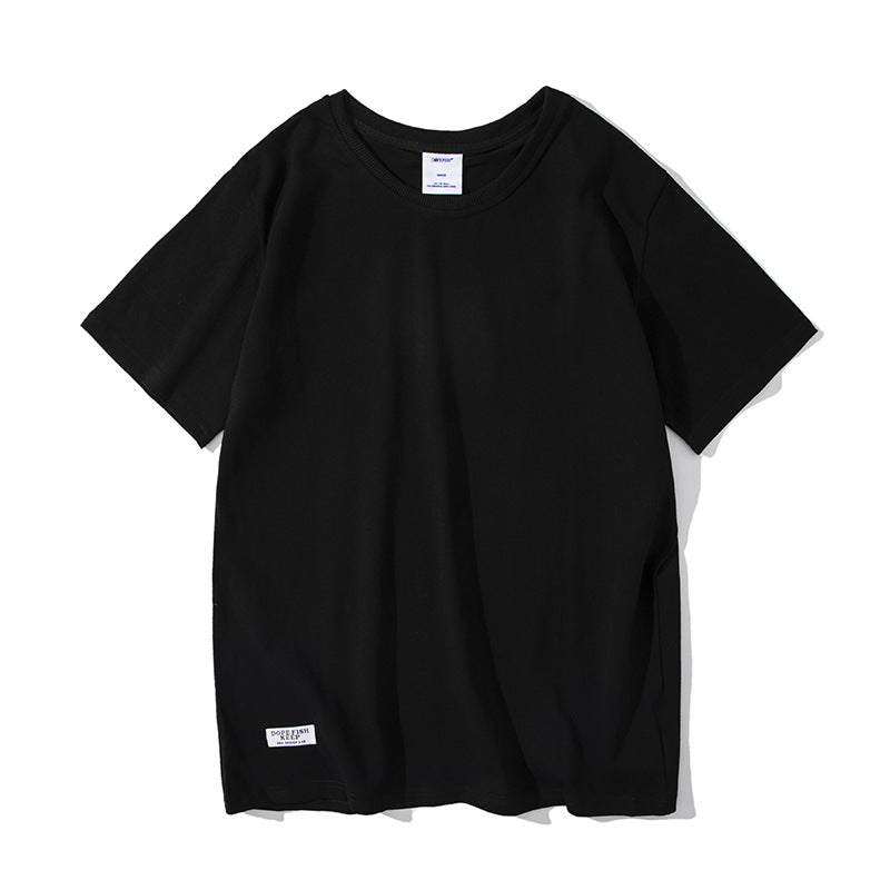 Men's T-shirt Summer Men's Short-Sleeved T-shirt Cotton round Neck Loose Cartoon Backpack Puppy Anime Print Top Tee
