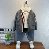 Toddler Boys Sweater Boys' Sweater Autumn Knitted Cardigan Autumn