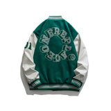 Men Baseball Jacket Spring Stitching Baseball Uniform Men Loose Jacket Coat