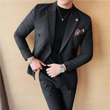 Double Brewed Seersucker Suit Wedding Suit Two-Piece Suit