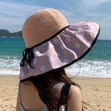 Straw Hat Bucket Hat Big Brim Beach Sun Hat