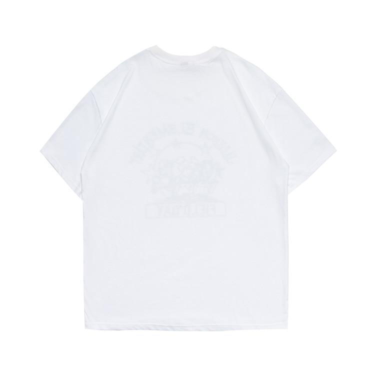 Men T Shirt Summer Casual Tops Men's Clothes Summer Wear Vintage Men's round Neck Short Sleeve Leisure Loose Cartoon Printed T-shirt