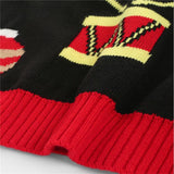 Black Christmas Sweater Winter Sweater Casual Santa Claus Sweater