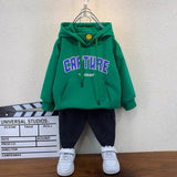 Toddler Boys Sweater Boys' Spring and Autumn Hooded Sweater Children