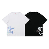 Men T Shirt Summer Casual Tops Men's Japanese National Fashion Boys round Neck Short Sleeve Casual Loose Bear Monster Women's T-shirt