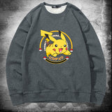 Men and Women Pokemon Pikachu Hoodie Anime Pikachu round Neck Pullover