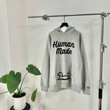 Human Made Hoodie Sketch Duck Hooded Fleece Lined Sweater Loose