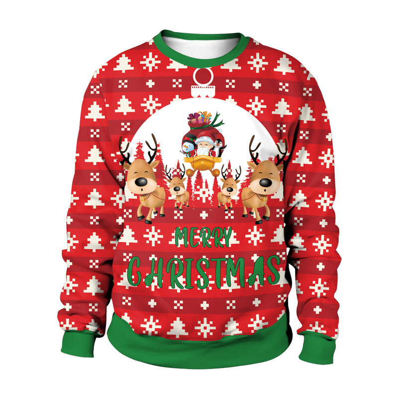 Black Christmas Sweater Christmas Costume 3D Printed Crew Neck Sweatshirt