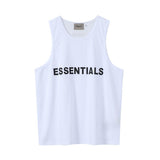 Fog Essentials Vest Fashion Brand Fear Of God Double Line Essentials Letter T-shirt Vest Fog High Street Bottoming Shirt Men