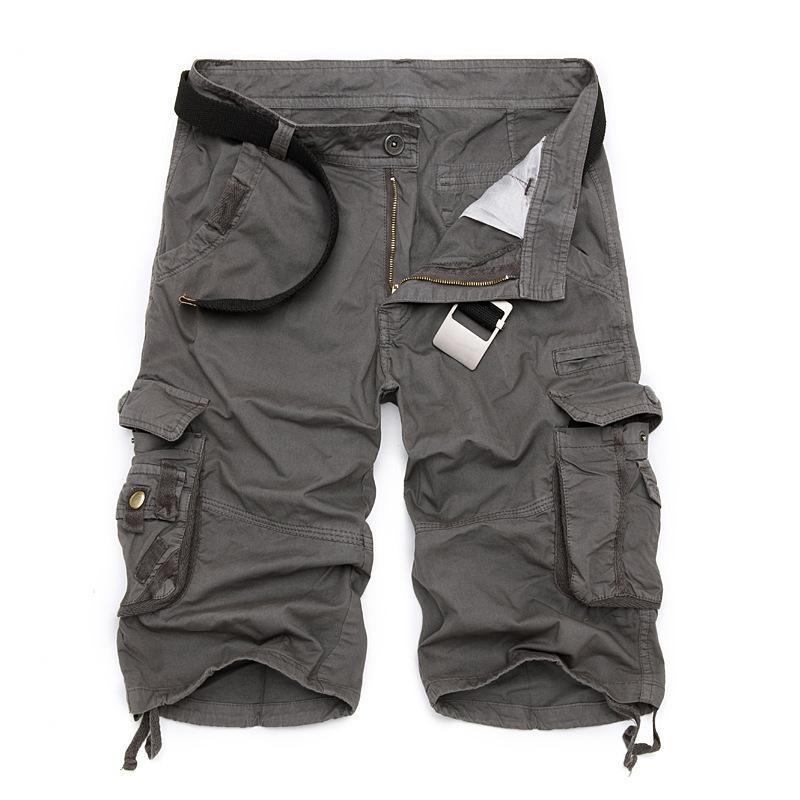 Men Cargo Pants Summer Oversized Cargo Pants Middle Pants Multi-Pocket Fashion Work Clothes Shorts Fifth Pants