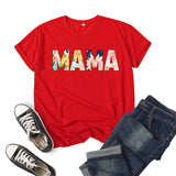 Boy Mama T Shirt Mama Printed Short Sleeve T-shirt