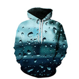 Drippy Hoodies Autumn Hoodie Blue Water Drop Series 3D Digital Baseball Uniform
