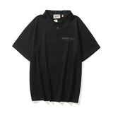 Essentials Polo Shirt Fog Fear of God Lapel T-shirt