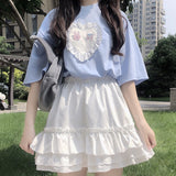 Gothic Lolita Harajuku Style Clothing Japanese Style Lace Lace Cute Short Sleeve T-shirt