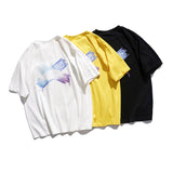Men's T-shirt Short-Sleeved T-shirt Men's Summer Hip Hop Cool Graffiti Printing Loose Trendy Half-Length Sleeves T