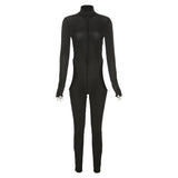 Fall Women's Clothing Sexy Cutout High Waist Tight Leisure Sports Fitness One-Piece Trousers for Women