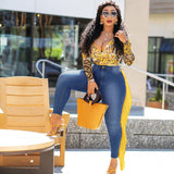 Women Plus Size Jeans High Waist Slim Tassel Denim Skinny Pants